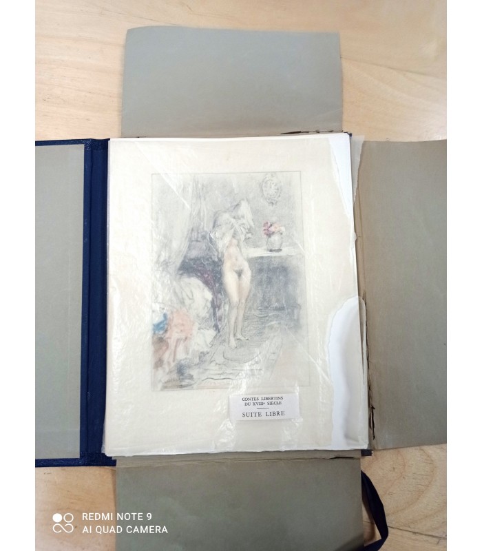 CALBET Antoine "Contes Libertins du XVIII° siècle" - Suite libre de 11 eaux-fortes en couleurs
