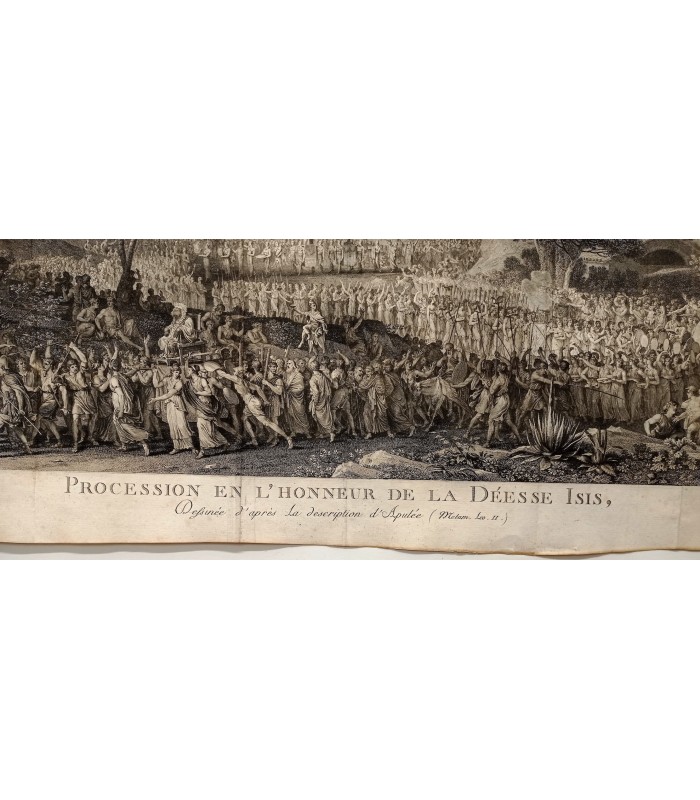 MOREAU Jean-Michel "Procession en l'honneur de la Déesse Isis" - gravure originale