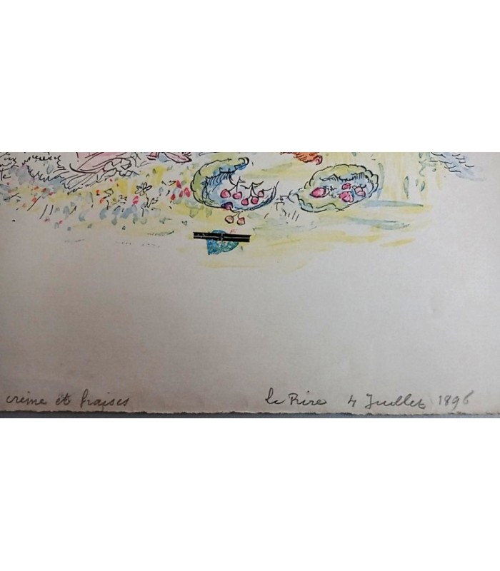 WILLETTE Adolphe Léon "La Dinette" - Lithographie originale - Projet pour le RIRE N°87 du 4/7/1896