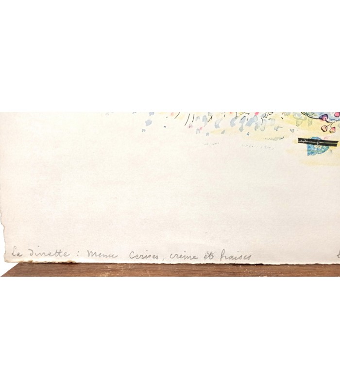 WILLETTE Adolphe Léon "La Dinette" - Lithographie originale - Projet pour le RIRE N°87 du 4/7/1896