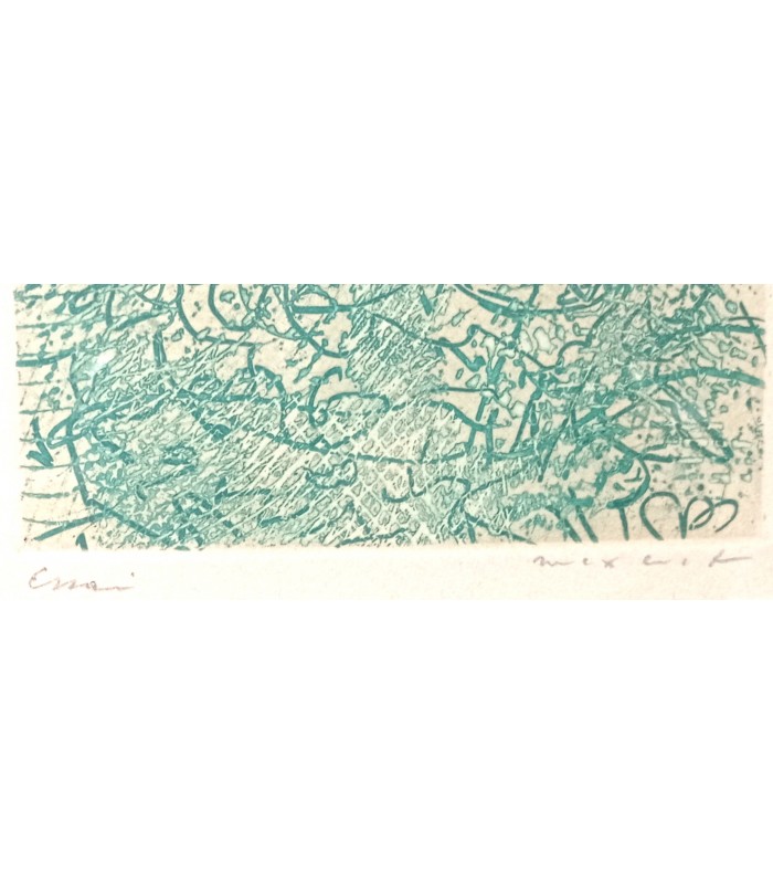 ERNST Max "Composition abstraite verte" - Eau-forte titrée et signée