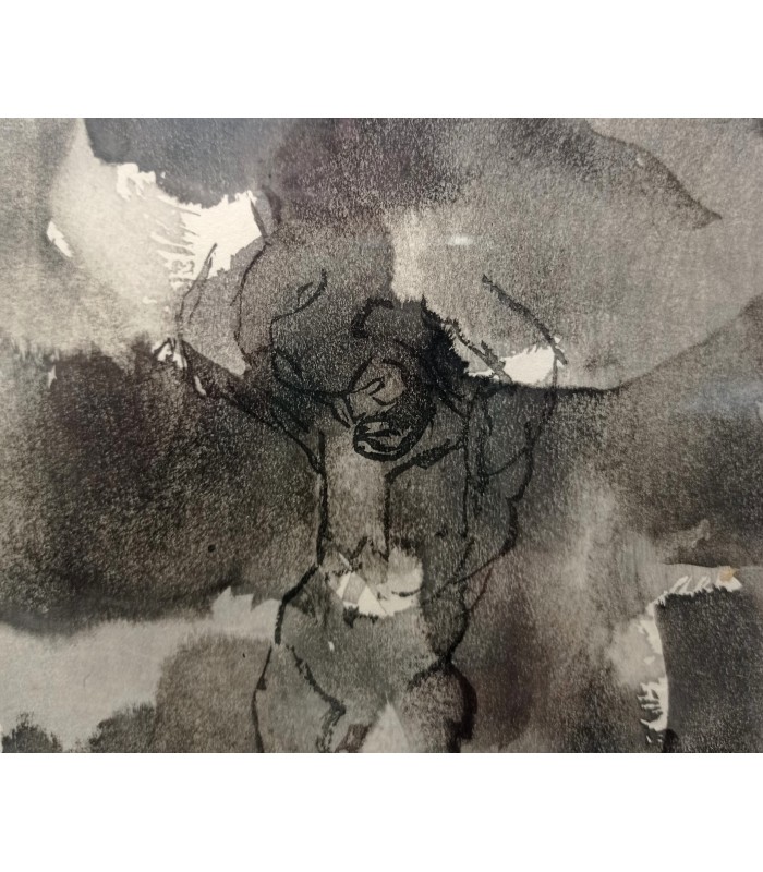 CHADEL Jules "Atlas et la voute céleste" Bois épreuve sur vélin signée et justifiée