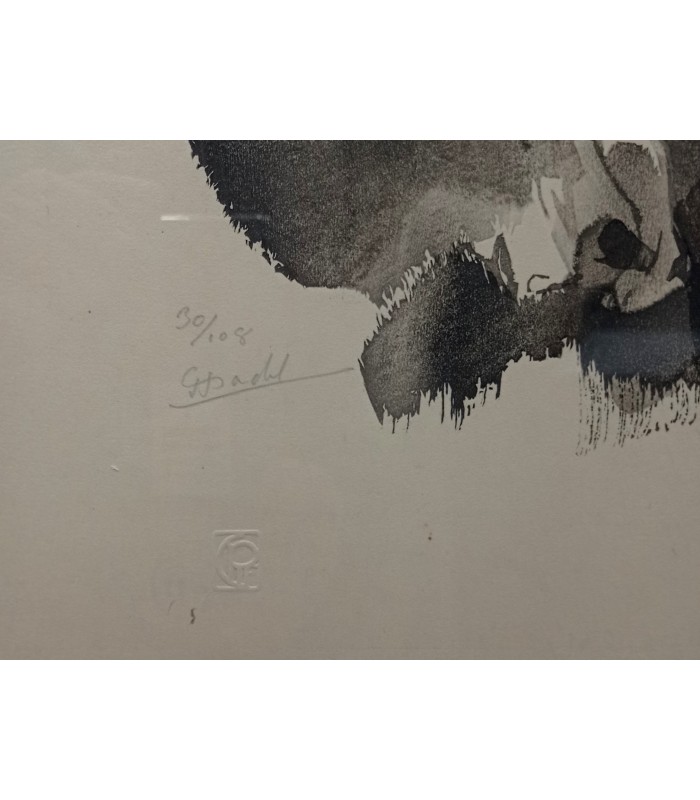 CHADEL Jules "Atlas et la voute céleste" Bois épreuve sur vélin signée et justifiée