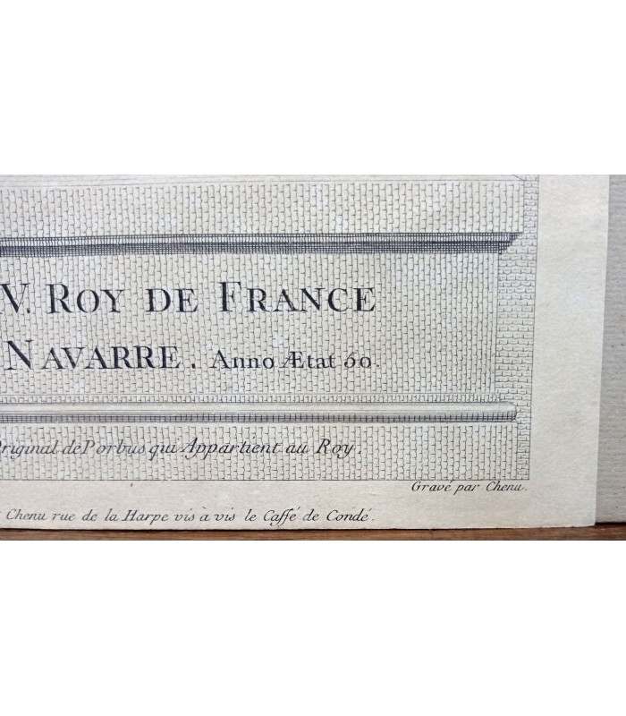 De BURY  "Histoire de la vie de Henry IV roi de France et de Navarre" - Frontispice original de Chenu.
