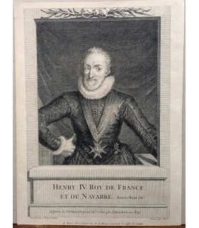 De BURY  "Histoire de la vie de Henry IV roi de France et de Navarre" - Frontispice original de Chenu.