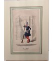 Ecole de Saint-Cyr - Costume militaire "25 Février 1848"- Gravure originale