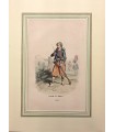 Sergent de Zouaves "1846" - Costume militaire - Gravure originale