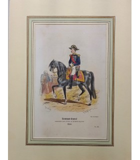 Lieutenant Général - Costume militaire "1856"- Gravure originale