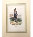 Sapeur du Génie - Costume militaire "Garde Impériale"- Gravure originale