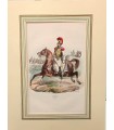 Carabinier - Costume militaire "1812"- Gravure originale