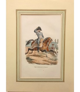 Officier d'Ordonnance de l'Empereur - Costume militaire - Gravure originale