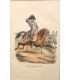 Officier d'Ordonnance de l'Empereur - Costume militaire - Gravure originale