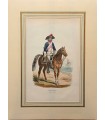 Grosse cavalerie - Costume militaire "1791 - 1802"- Gravure originale