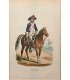 Grosse cavalerie - Costume militaire "1791 - 1802"- Gravure originale