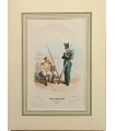 Légions Départementales - Légion du Nord "1818" - Costume militaire - Gravure originale