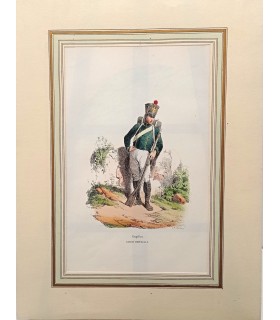 Pupille - Garde impériale - Costume militaire - Gravure originale