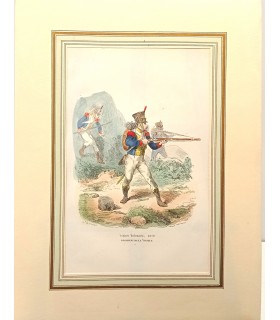 Légions Polonaises "1810"- Régiment de la Vistule - Costume militaire - Gravure originale