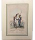 Infanterie : Grenadier et Voltigeur "1809" - Costume militaire - Gravure originale