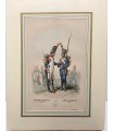 Infanterie : Grenadier et Voltigeur "1809" - Costume militaire - Gravure originale