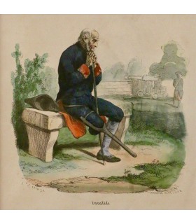 LELOIR Andrew "Invalide" - Gravure originale.