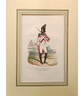 Grenadier à pied -  Garde Impériale - Costumes militaires - Gravure originale