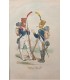 Infanterie de Ligne 1808" Grenadier Voltigeur - Costumes militaires - Gravure originale