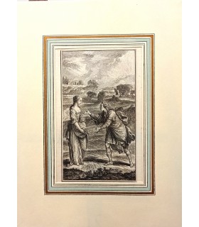 EISEN Charles "Scène de la vie champêtre" - Gravure originale