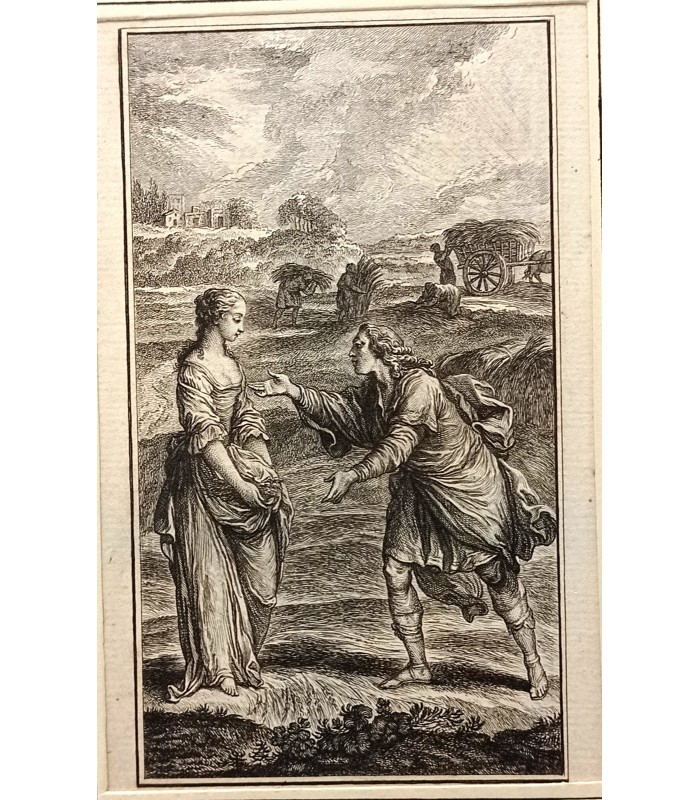 EISEN Charles "Scène de la vie champêtre" - Gravure originale