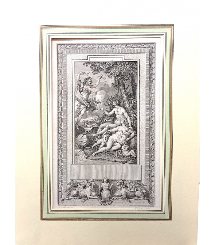 MONNET Charles"Scènes mythologiques" - Paire de Gravures originales