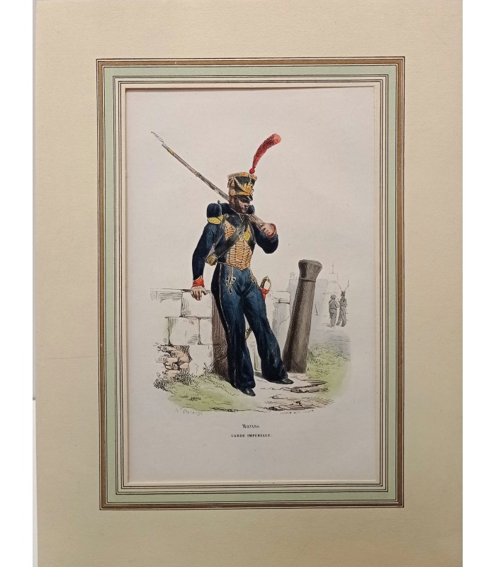 Marin - Garde Impériale - Costume militaire - Gravure originale