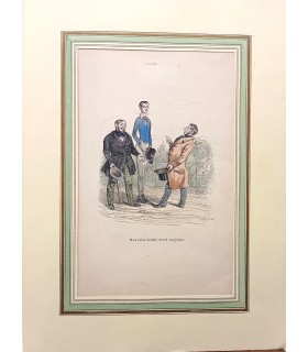 GRANVILLE Jean-Jacques - "Mauvaise herbe croit toujours" - Gravure originale (1870)