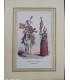 Garde impériale Zouaves - Officier, porte étendard des Mamelucks,.. -  Costume militaire - Gravure originale