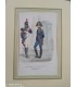 Garde impériale Chasseur à pieds et officier des grenadiers -  Costume militaire - Gravure originale