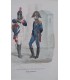 Garde impériale Chasseur à pieds et officier des grenadiers -  Costume militaire - Gravure originale