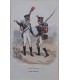 Garde impériale - Voltigeur et Flanqueur-Grenadier - Costume militaire - Gravure originale