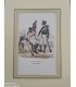 Garde impériale - Grenadier Hollandais et Pupille - Costume militaire - Gravure originale