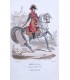 Garde impériale - Bessières maréchal d'Empire - Costume militaire - Gravure originale