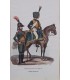 Garde impériale - Chasseurs à cheval- Costume militaire - Gravure originale