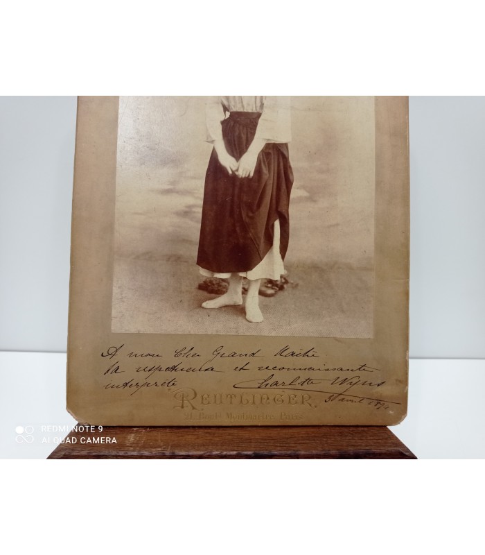 REUTLINGER "Charlotte WYNS" - Photographie originale dédicacée, datée et signée