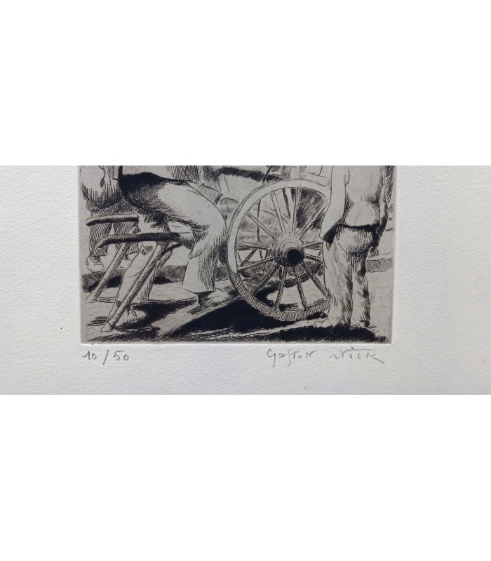 NICK Gaston (PETRELLI dit) - « Le Rémouleur » -  Les Métiers de Paris - Gravure originale.