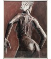 Nu de femme vue de dos - BD - Pastel original 1995