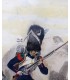 RAFFET Auguste "Garde royale " - lot de 2 lithographies originales rehaussées à l'aquarelle