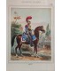 RAFFET Auguste "Carabiniers " - lot de 2 lithographies originales rehaussées à l'aquarelle