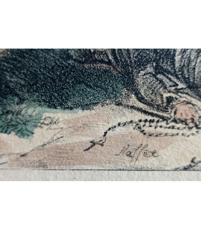 RAFFET Auguste "Garde Royale Hussards " - lot de 2 lithographies originales rehaussées à l'aquarelle