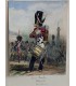 RAFFET Auguste "Sapeur,Tambour et artillerie" - lot de 3 de lithographies originales rehaussées à l'aquarelle