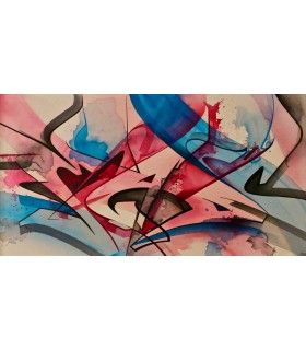 MadC "Eighteen Eleven" - Acrylique et bombe aérosol signée.