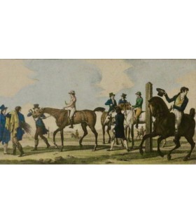 VERNET Carl "L'arrivée de la course" - Gravure originale.