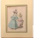 Modes de Paris - Petit Courrier des Dames - Lithographie originale en couleurs N°805