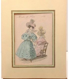 Modes de Paris - Petit Courrier des Dames - Lithographie originale en couleurs N°805