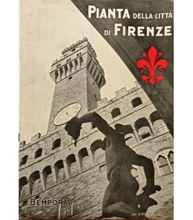 Planta della citta di Firenze Bemporad & Figlio Editori - Carte de Florence Italie 1938 Edition originale